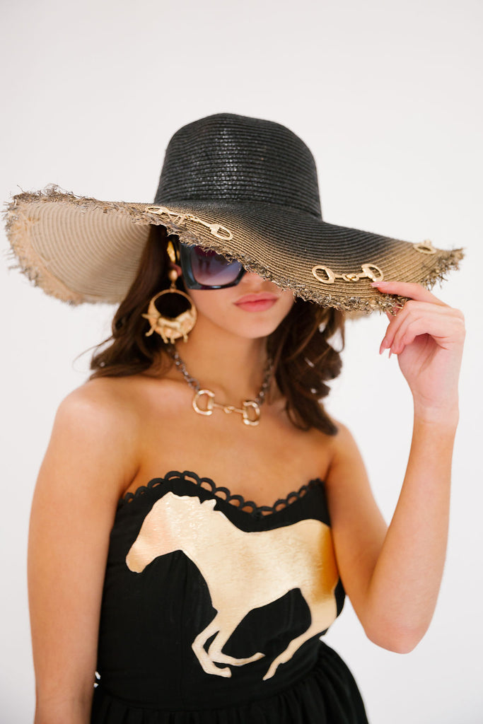HORSE BIT BLACK FLOPPY HAT HAT Judith March
