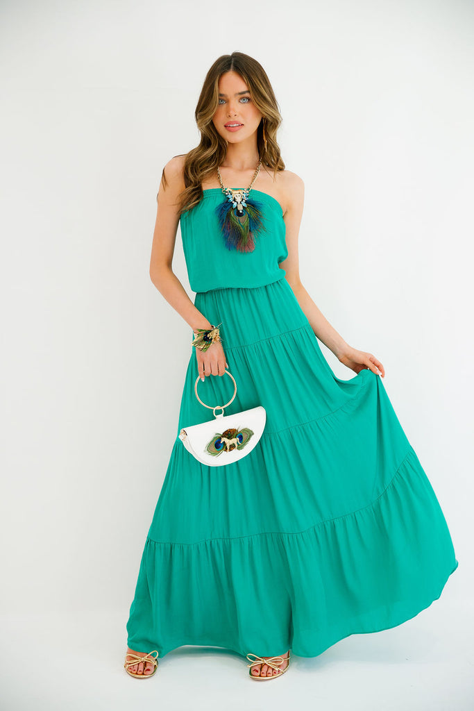 TEAL MAXI DRESS DRESS Judith March