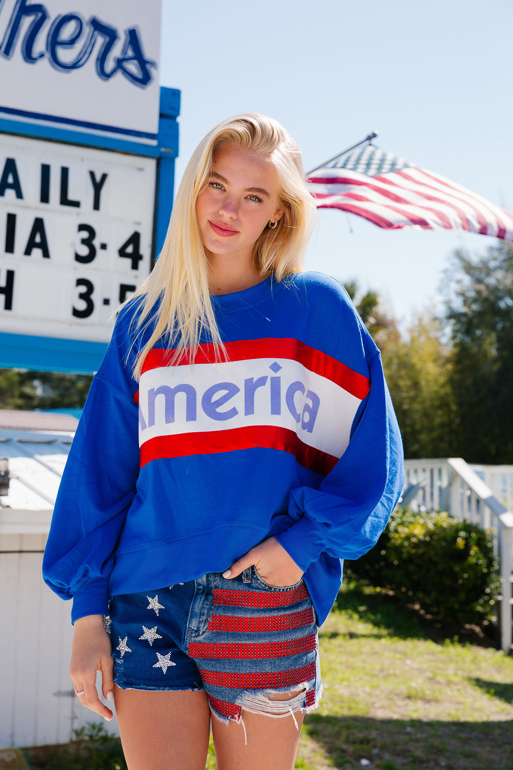 AMERICA ROYAL STRIPED PULLOVER pullover Judith March