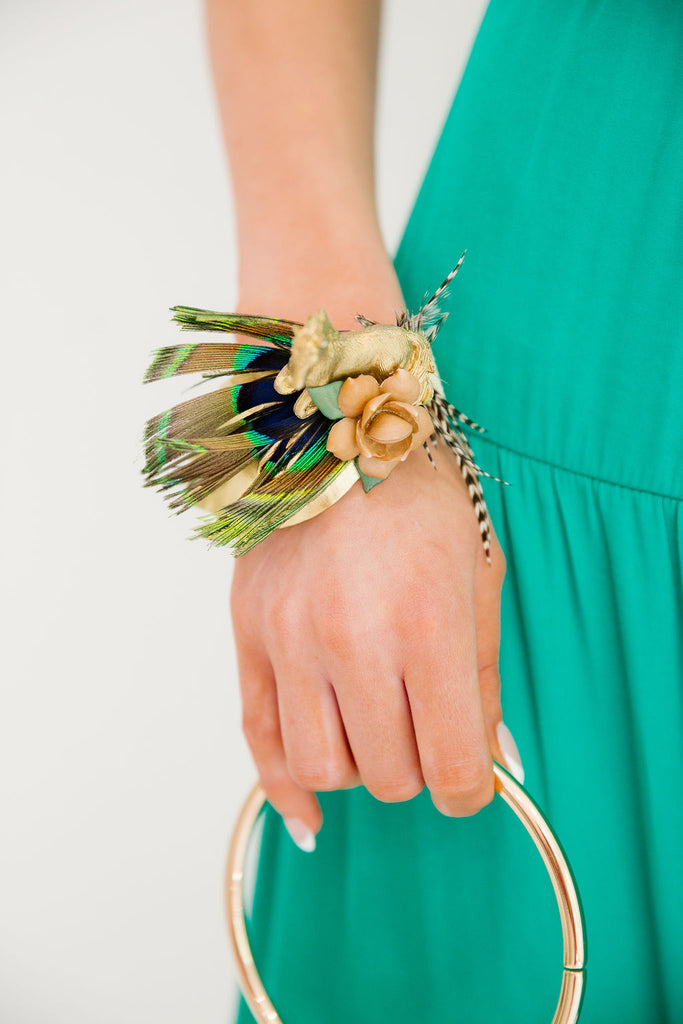 GOLDEN HORSE FLORAL BRACELET BRACELET Judith March