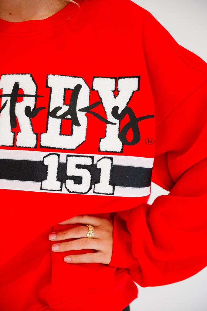 KENTUCKY DERBY® 151 RED PULLOVER PULLOVER Judith March