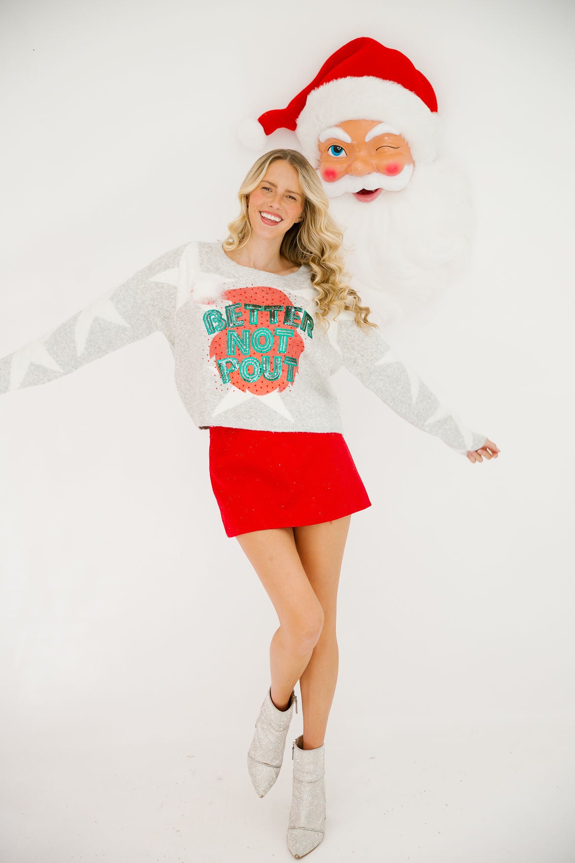 BETTER NOT POUT STAR SWEATER SWEATER Judith March