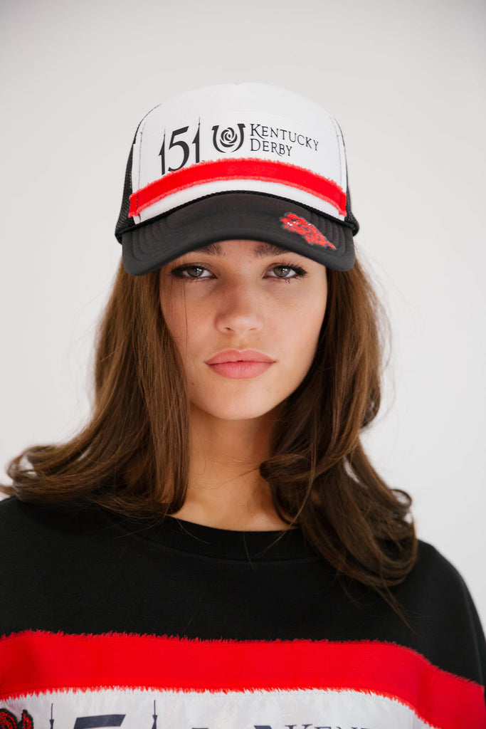 151 KENTUCKY DERBY® ROSE TRUCKER HAT HAT Judith March