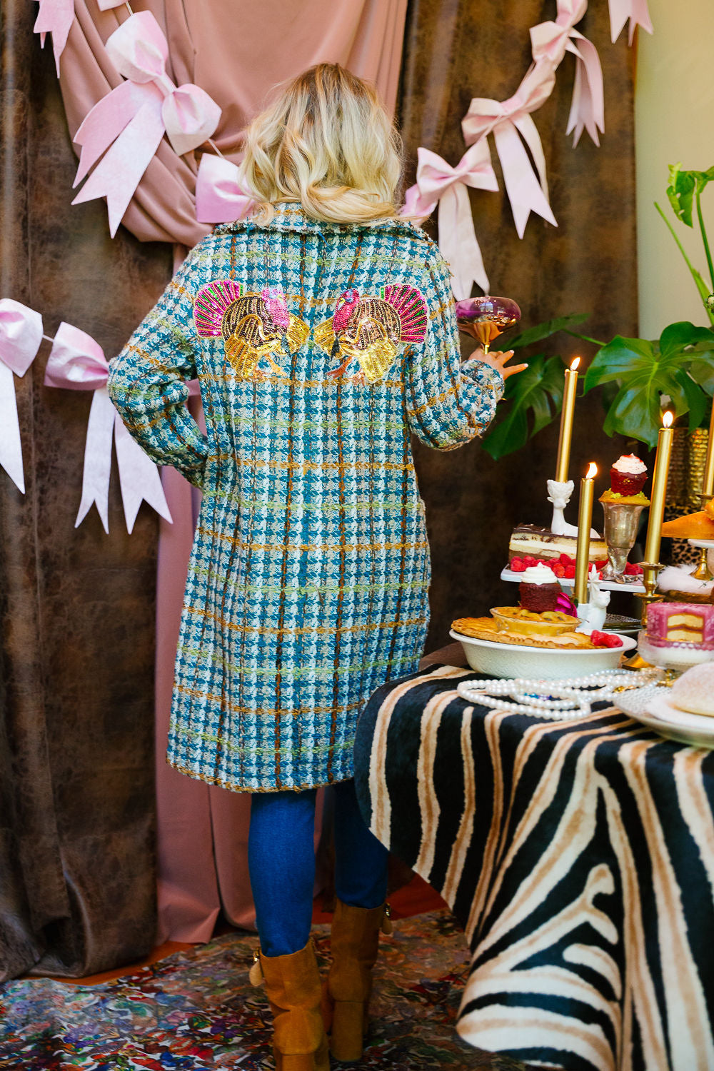 GOBBLE GLAM TWEED COAT JACKET Judith March