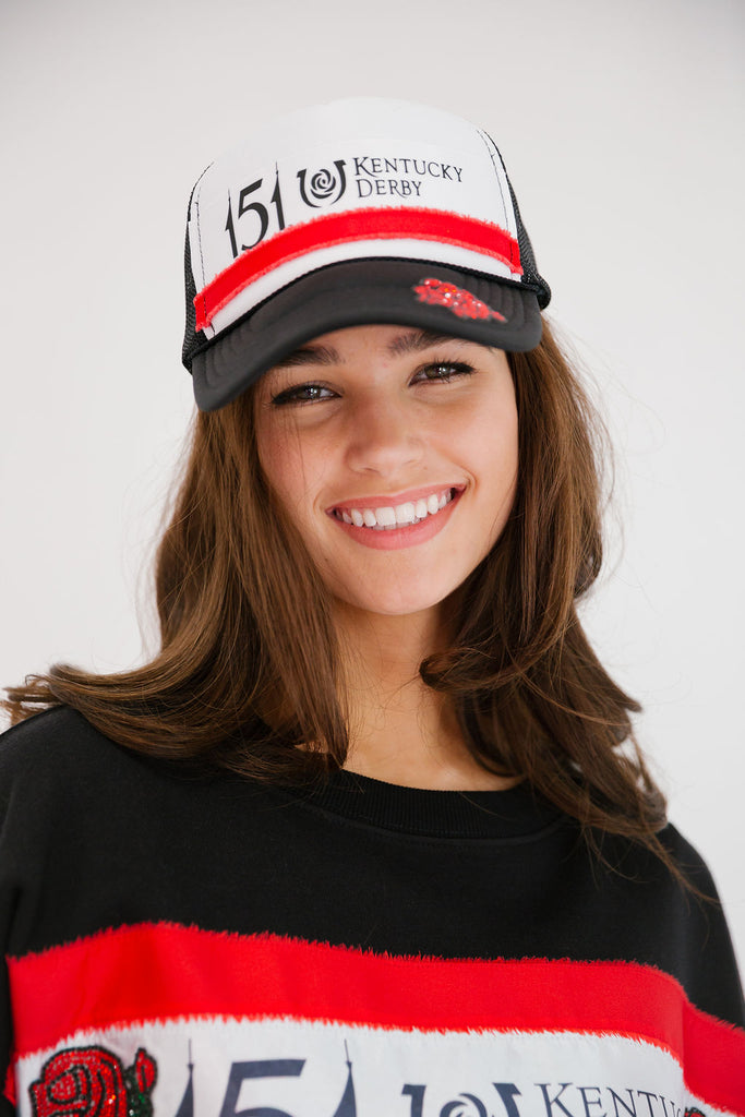 151 KENTUCKY DERBY® ROSE TRUCKER HAT HAT Judith March