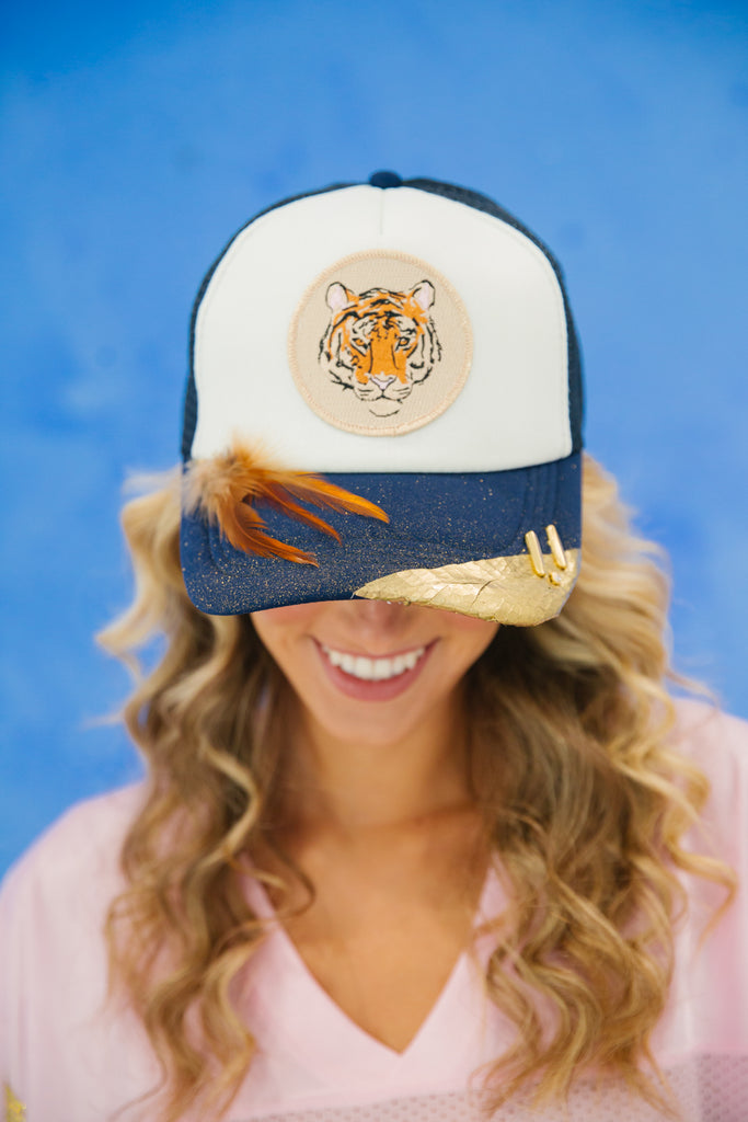 TIGER CAT TRUCKER HAT gameday23 Judith March   