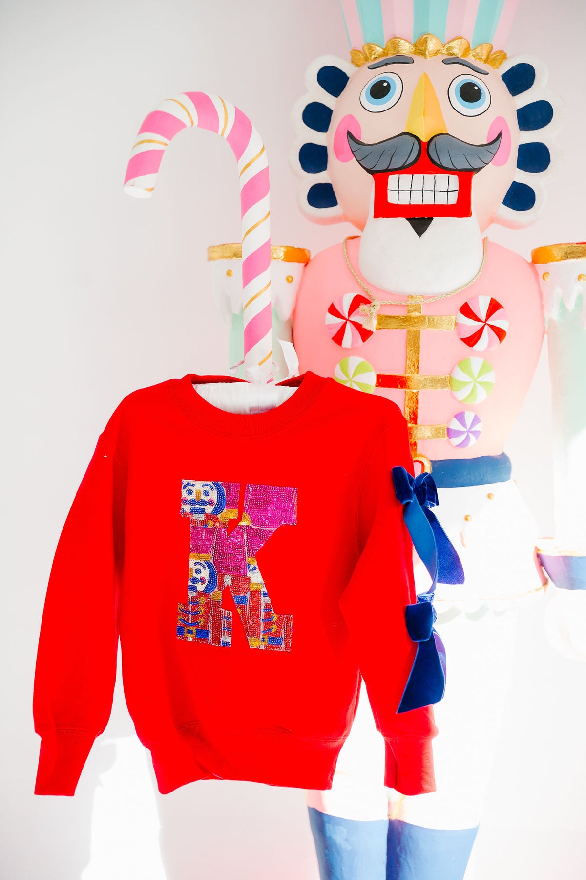 MINI KIDS RED SEQUIN NUTCRACKER INITIAL PULLOVER PULLOVER Judith March   