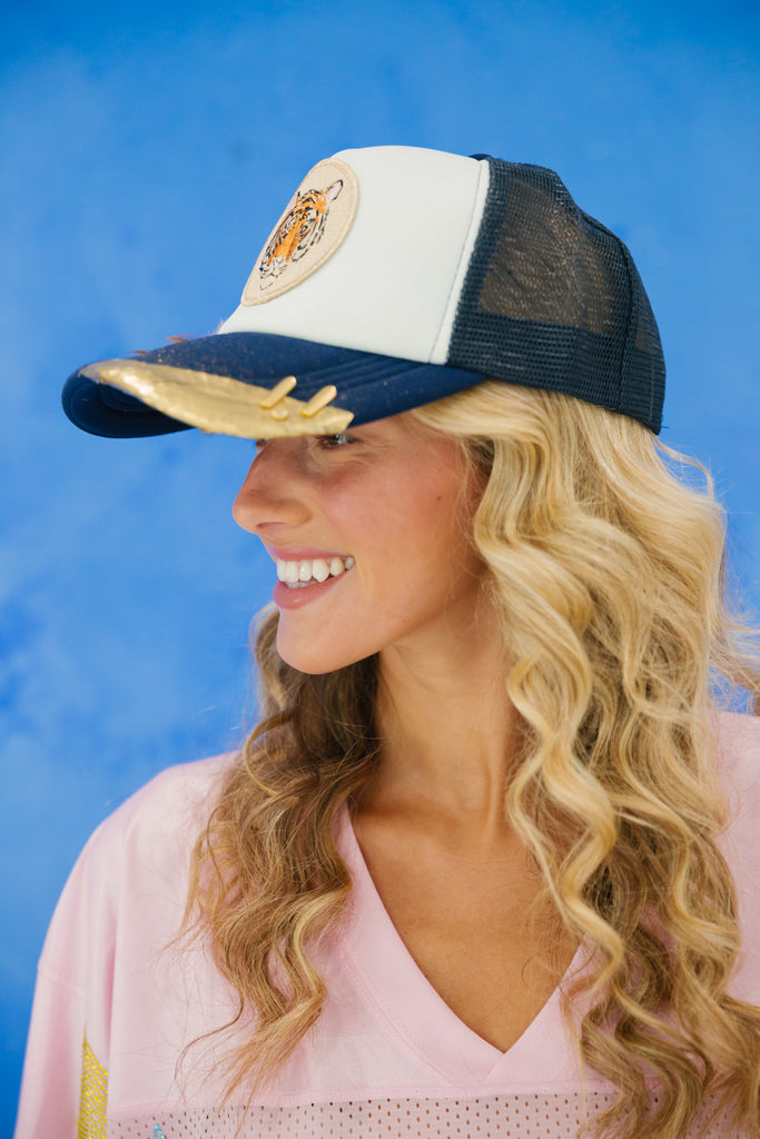TIGER CAT TRUCKER HAT gameday23 Judith March   