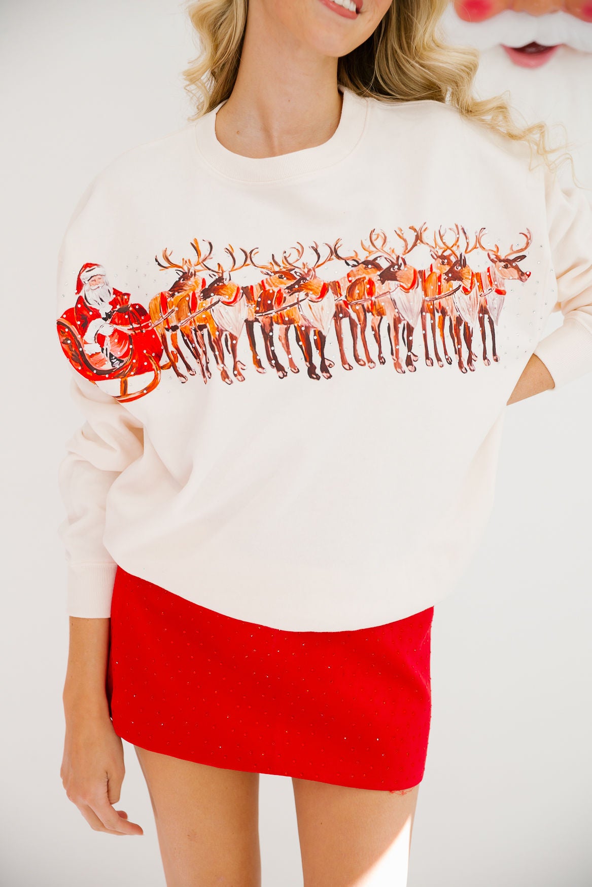 SANTA'S SLEIGH PULLOVER PULLOVER Judith March