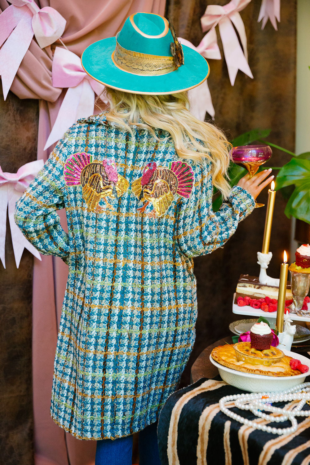 GOBBLE GLAM TWEED COAT JACKET Judith March