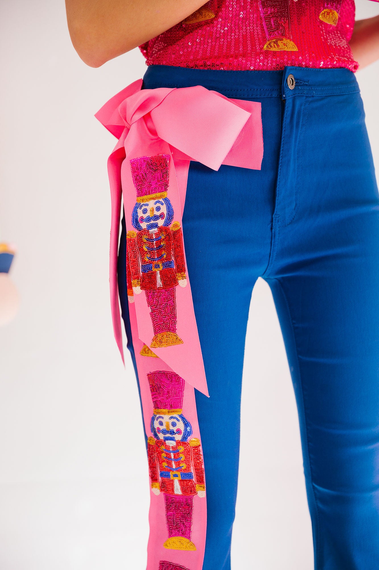 NUTCRACKER SEASON BLUE FLARE PANTS FLARES Judith March