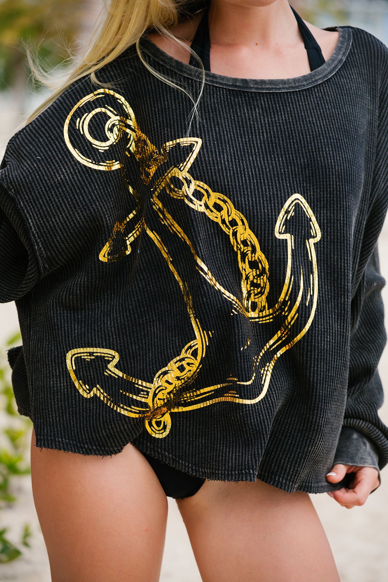 YACHT CLUB BLACK PULLOVER PULLOVER Judith March