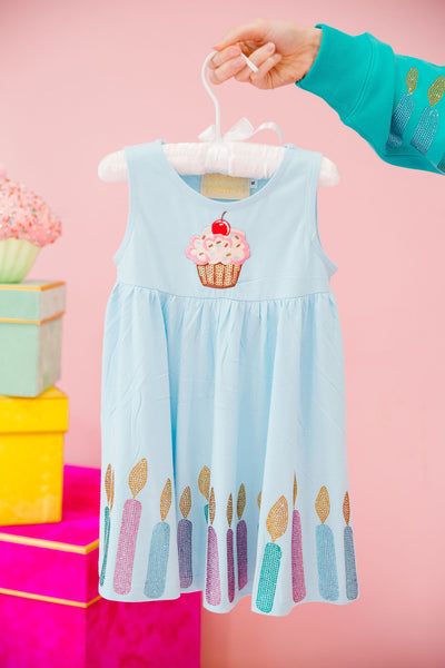 cupcake mini dress MINI KIDS BIRTHDAY CUPCAKE DRESS X-SMALL (2-3T)