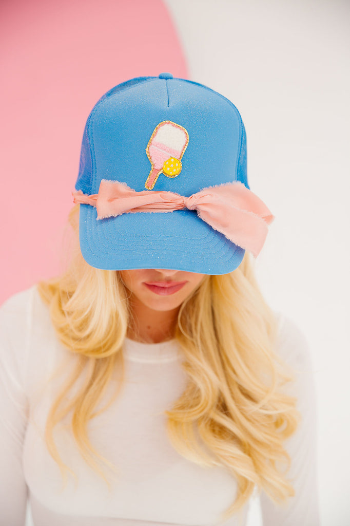 PICKLEBALL BLUE TRUCKER HAT HAT Judith March