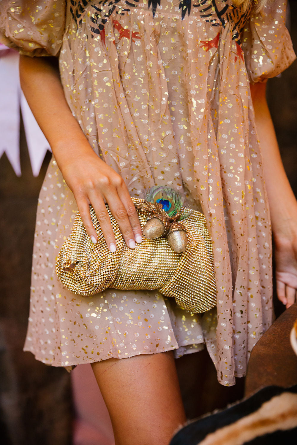 GOLDEN HARVEST RHINESTONE CLUTCH BAG Judith March
