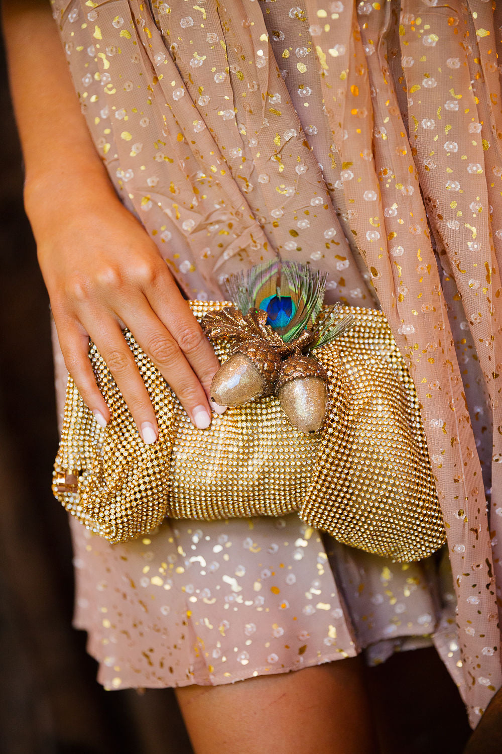 GOLDEN HARVEST RHINESTONE CLUTCH BAG Judith March