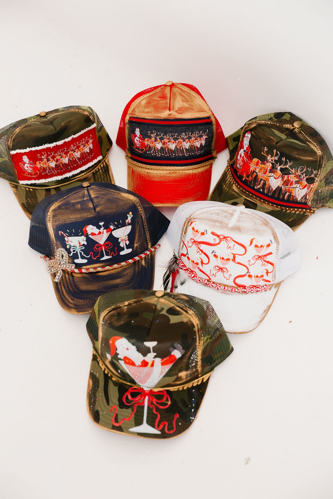 MERRY COCKTAILS NAVY TRUCKER HAT TRUCKER HAT Judith March