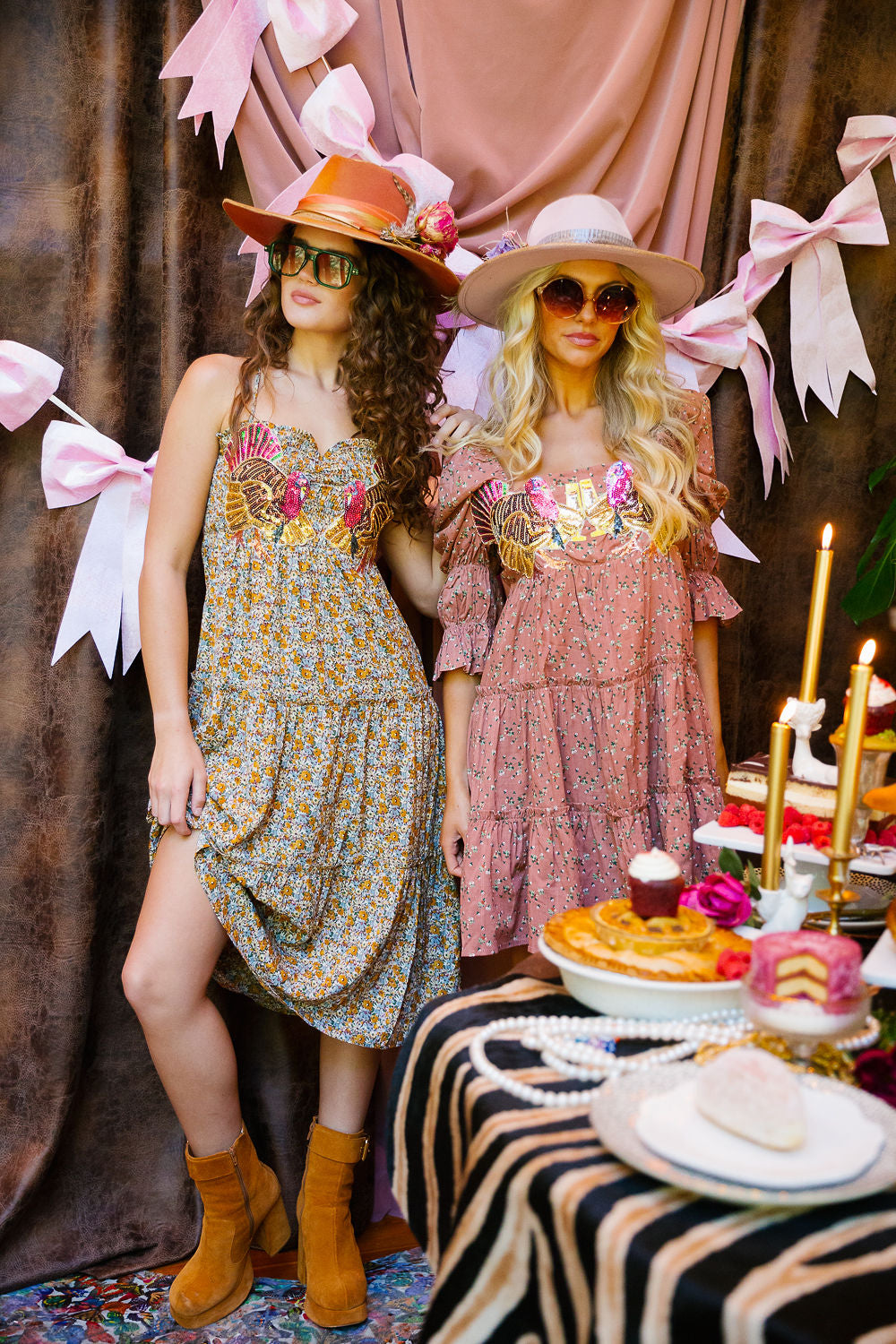 TURKEY CHEERS FLORAL DRESS DRESS Judith March