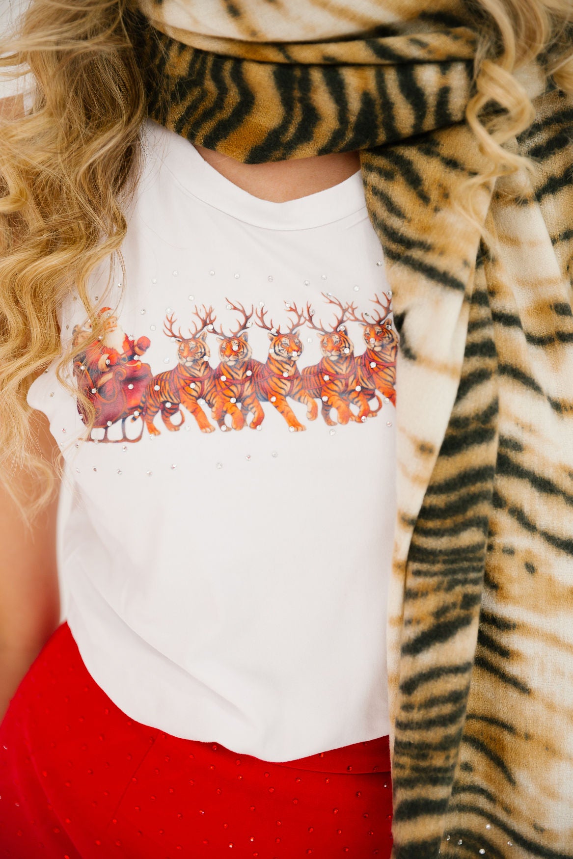 TIGER SLEIGH WHITE TANK TANK Judith March