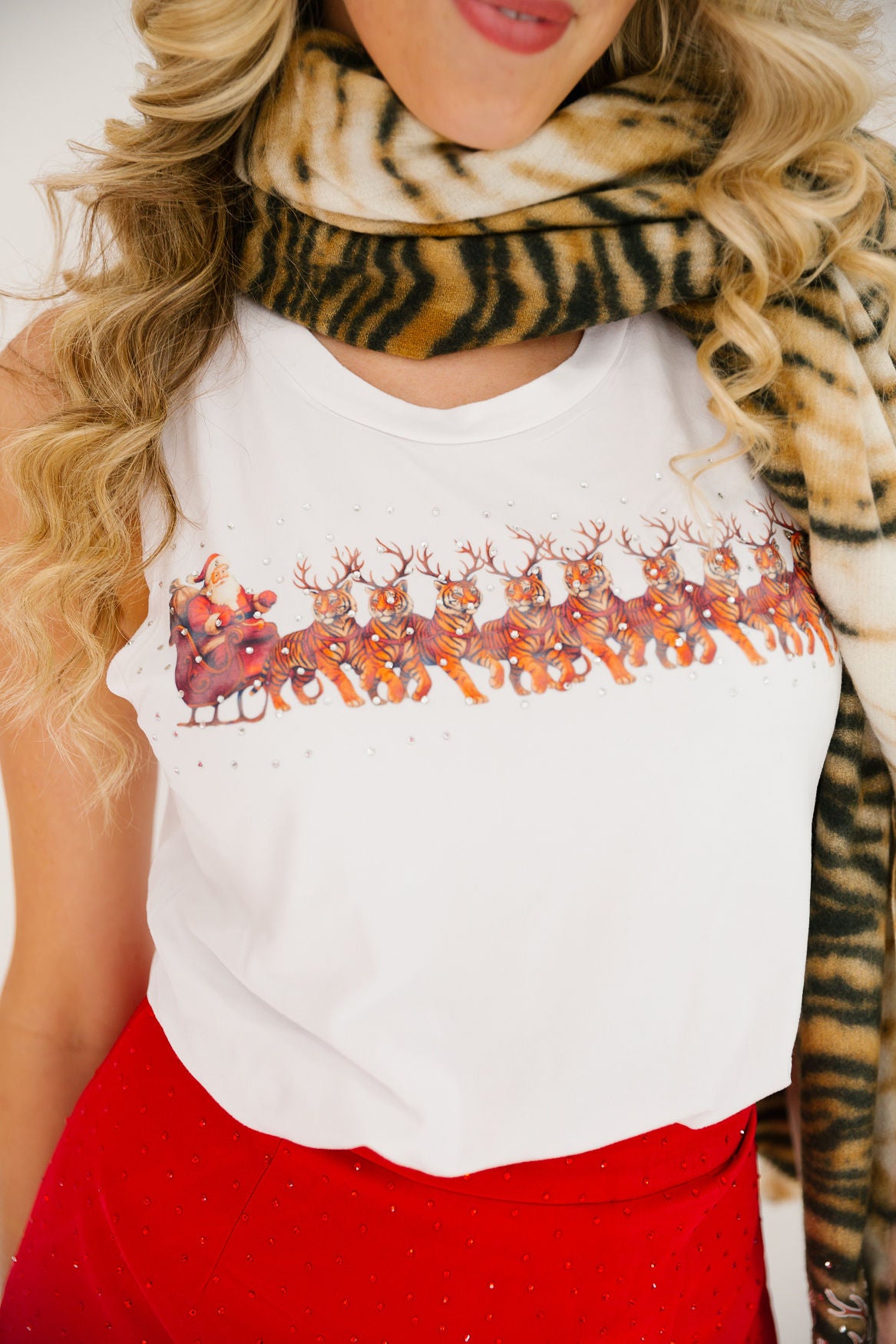 TIGER SLEIGH WHITE TANK TANK Judith March