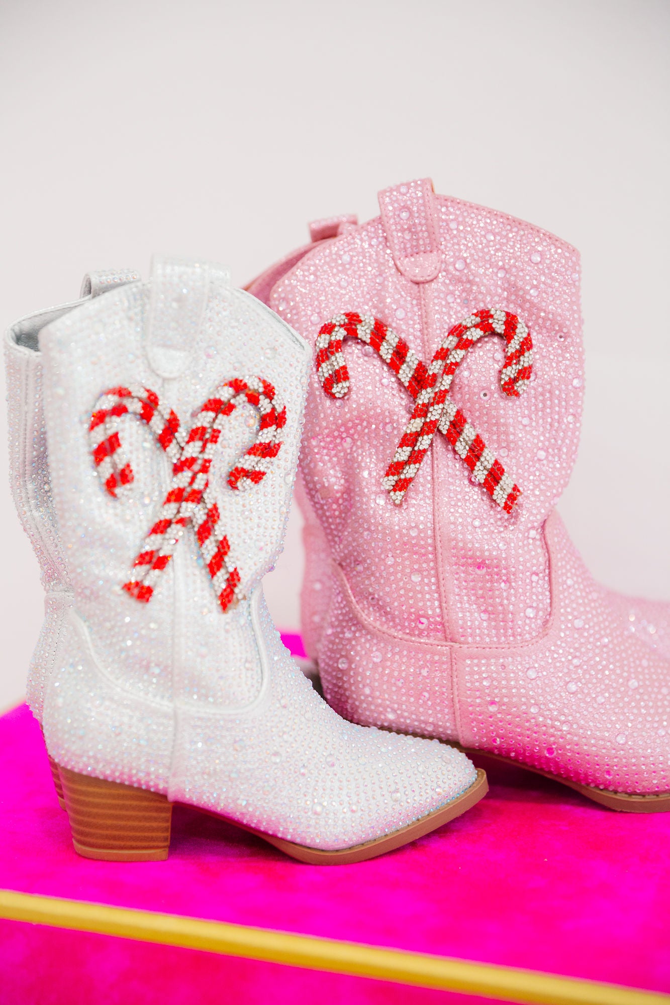 MINI KIDS CANDY CANE SPARKLE BOOTS BOOTS Judith March 1 SILVER 