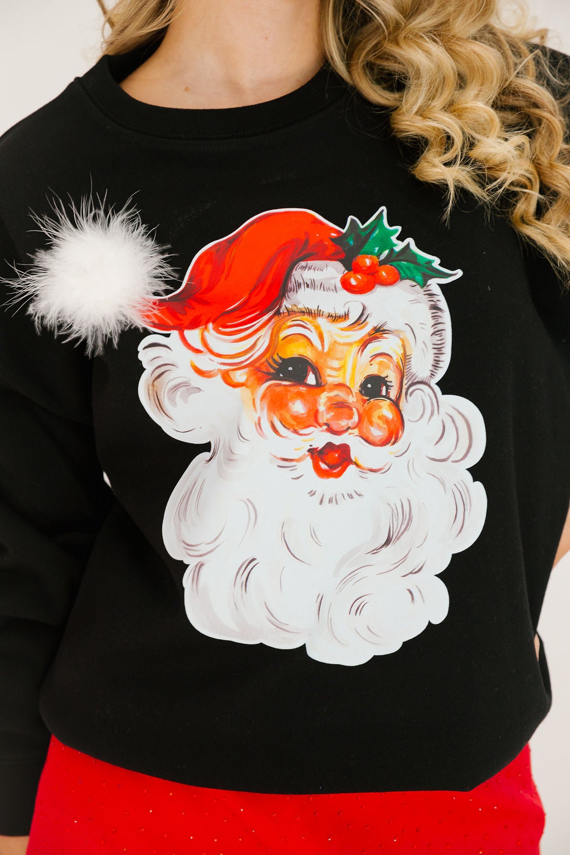JOLLY SANTA BLACK PULLOVER PULLOVER Judith March