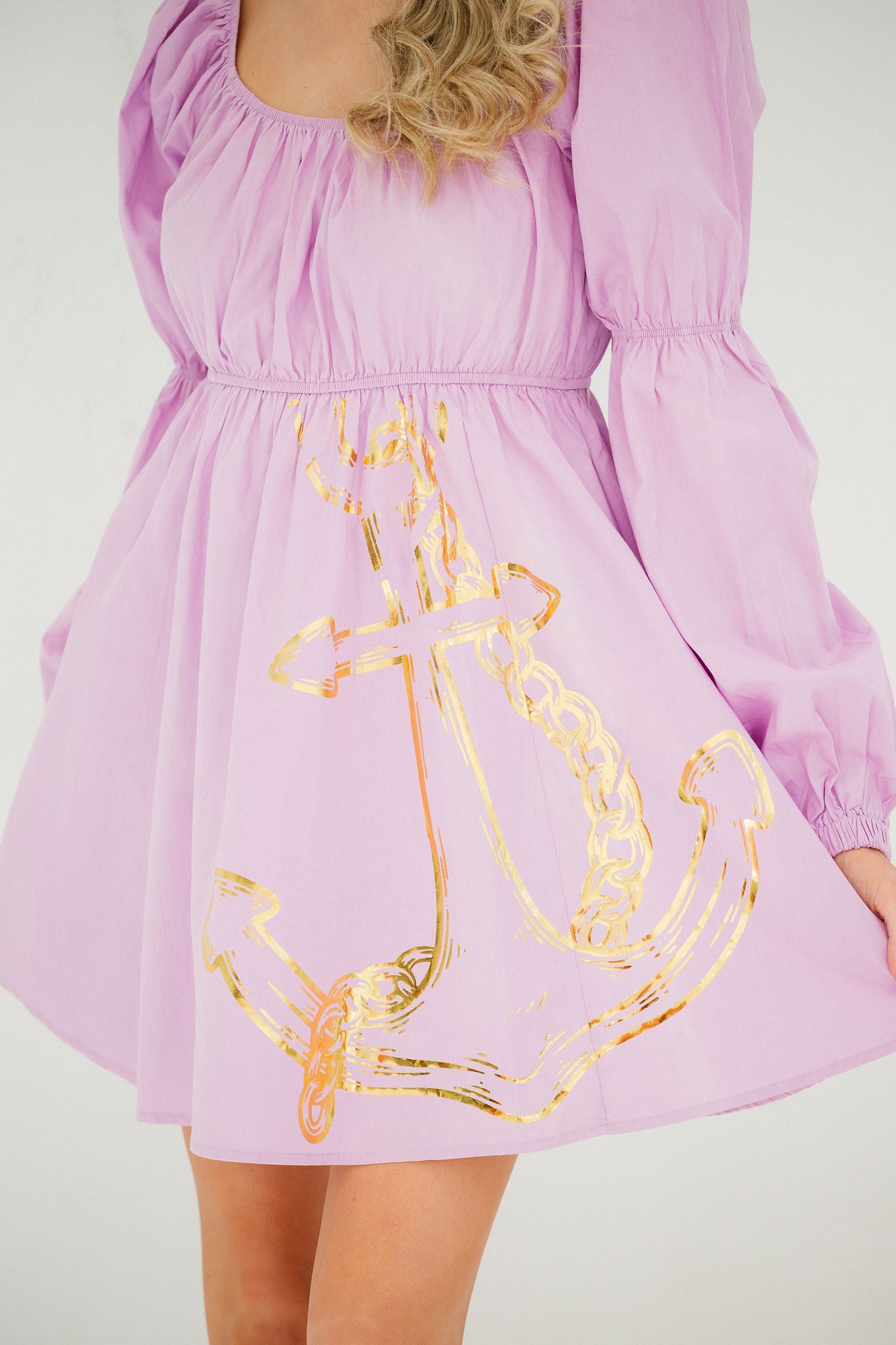 GOLDEN ANCHOR PURPLE DRESS TOP Judith March