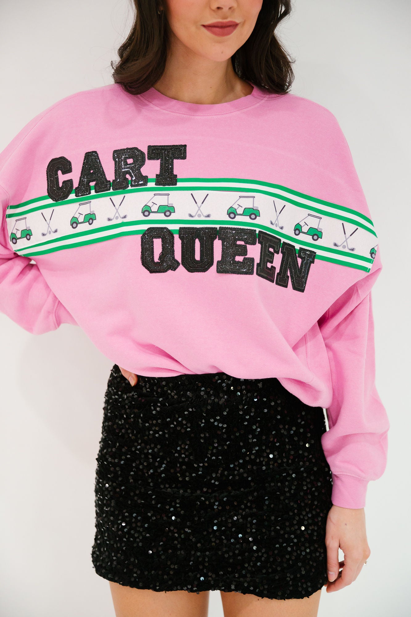 CART QUEEN PINK RIBBON PULLOVER PULLOVER Judith March