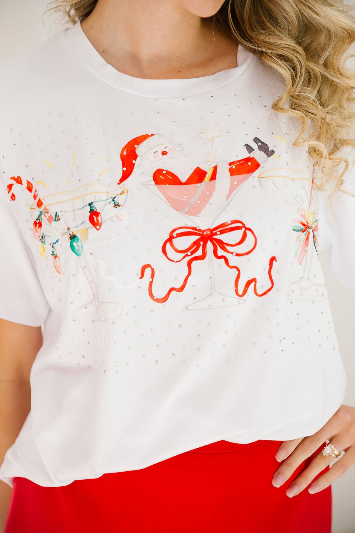TIPSY SANTA TEE TEE Judith March
