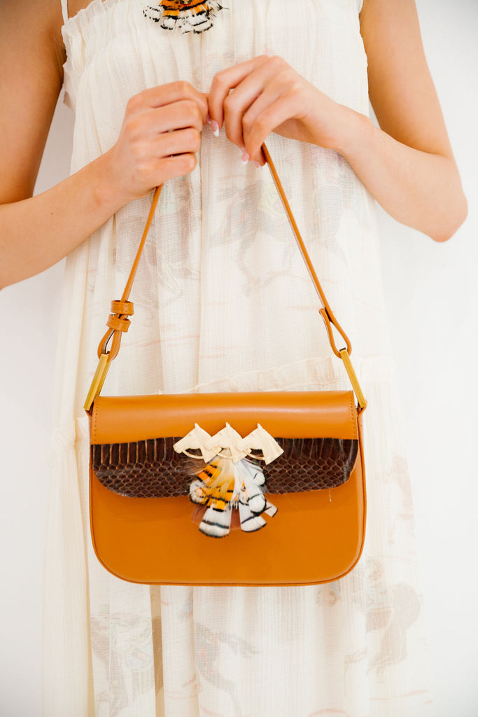 TRIPLE CROWN SNAKE SKIN PURSE PURSE Judith March