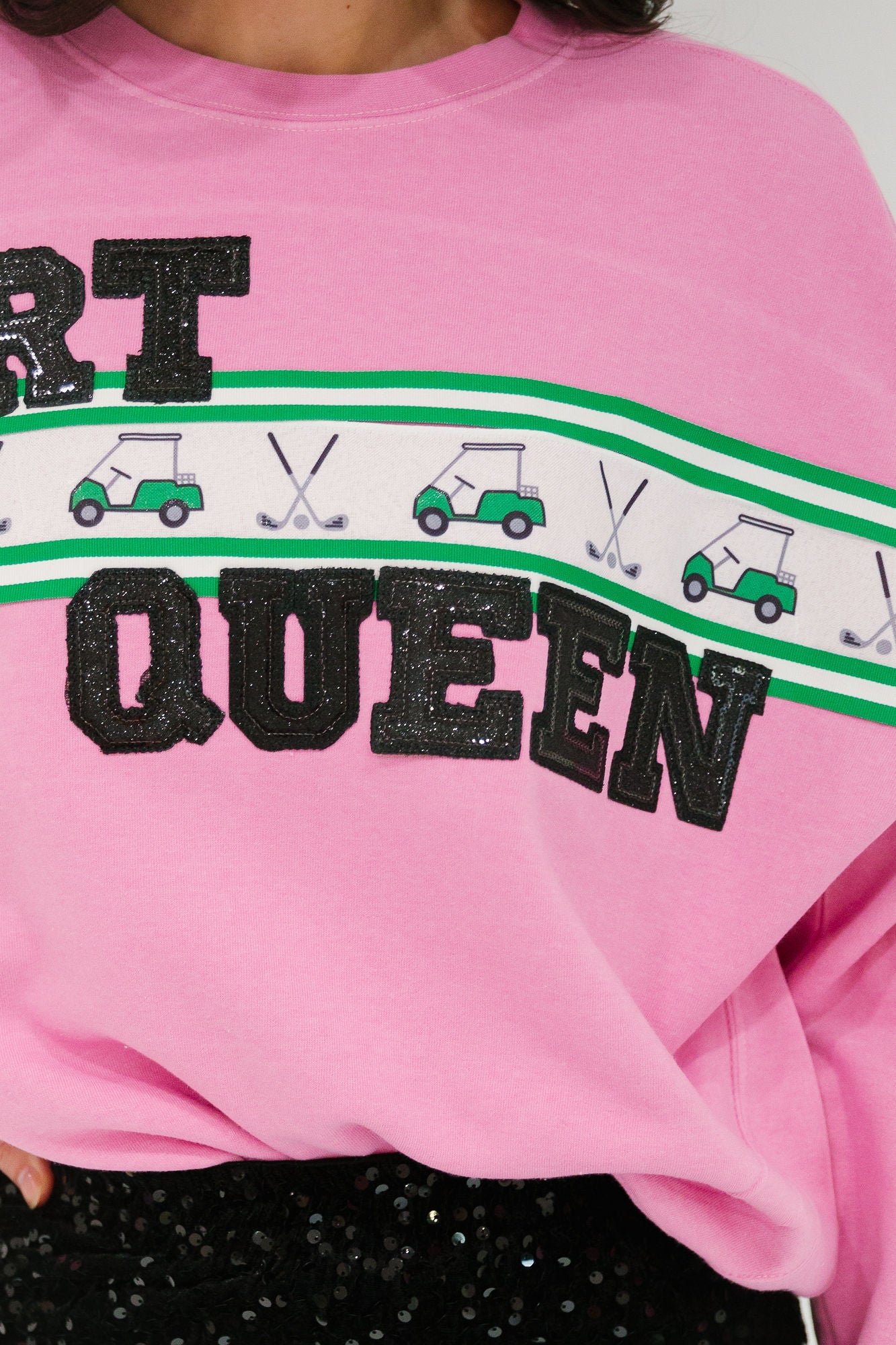 CART QUEEN PINK RIBBON PULLOVER PULLOVER Judith March