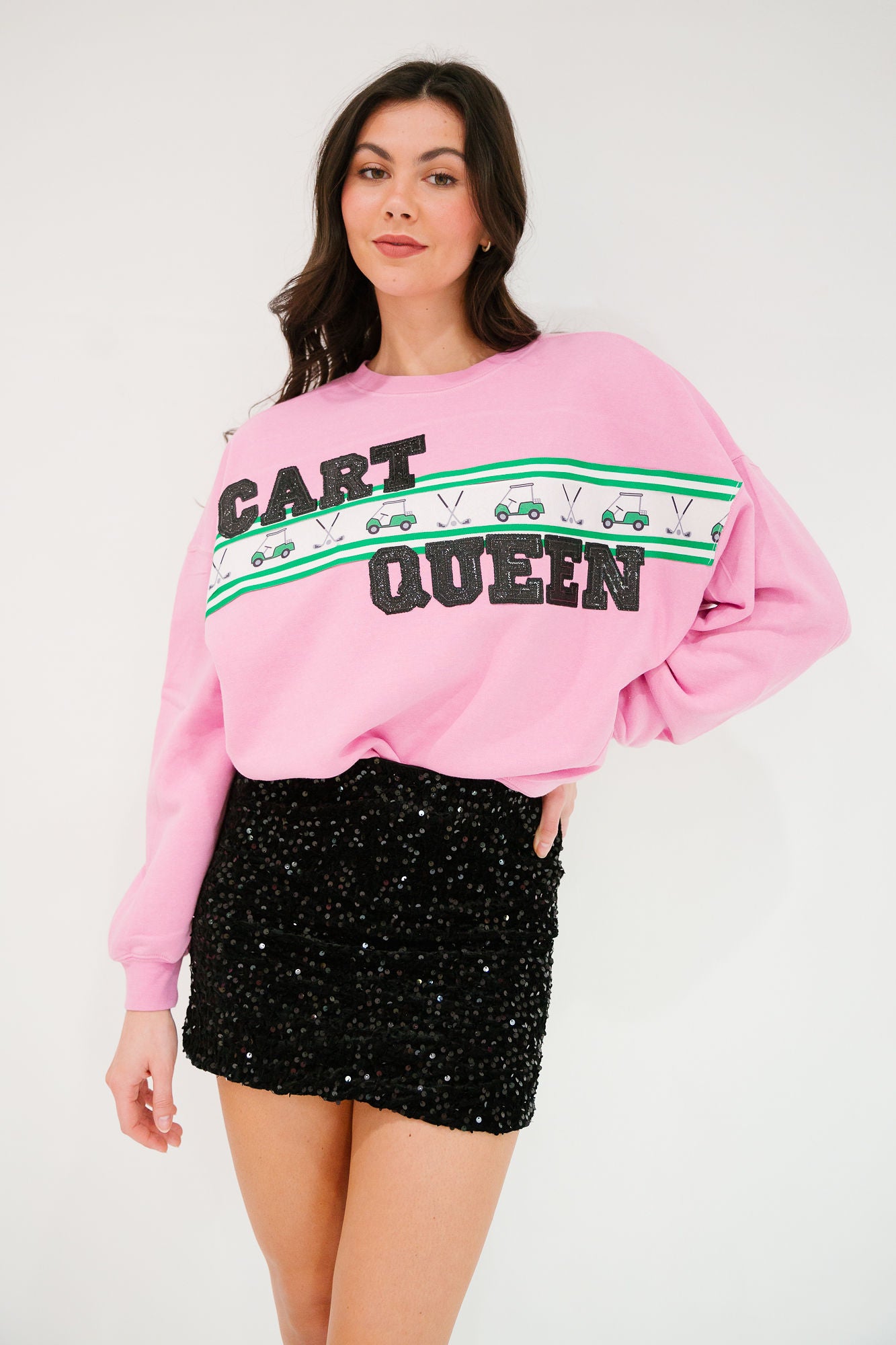 CART QUEEN PINK RIBBON PULLOVER PULLOVER Judith March