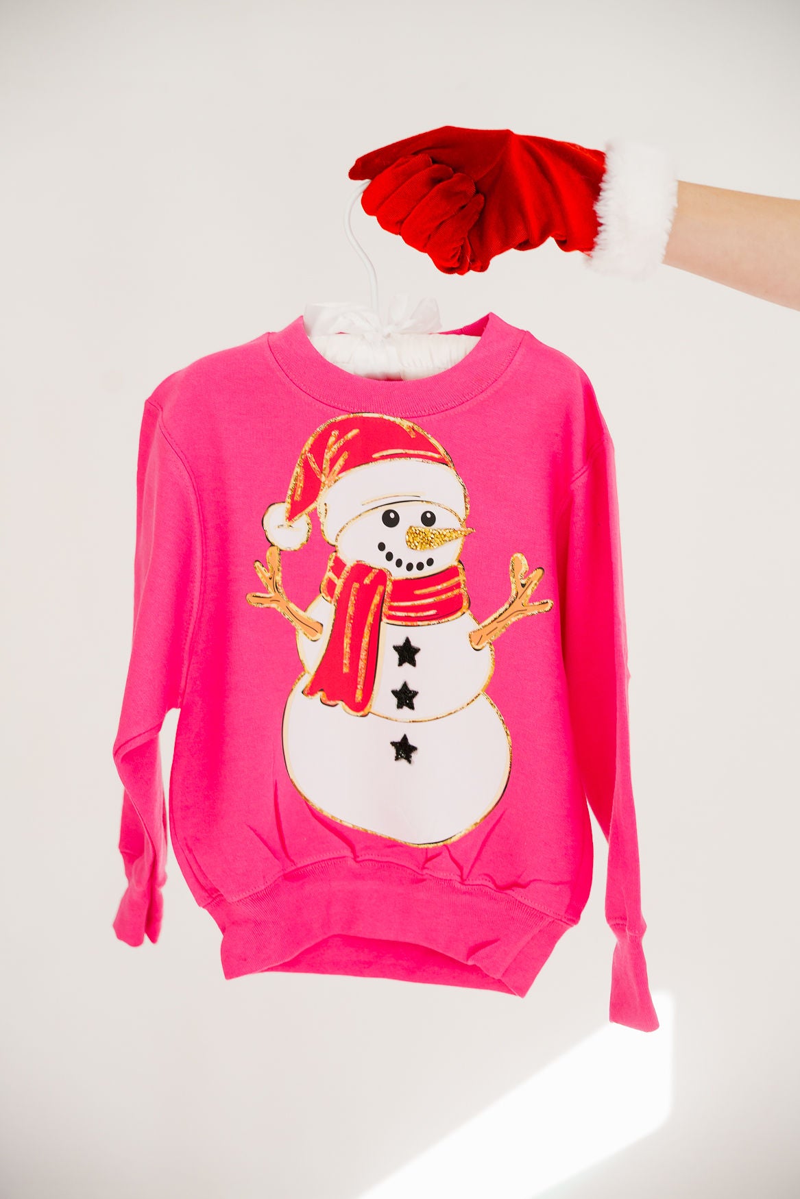 MINI KIDS SNOWMAN PINK PULLOVER PULLOVER Judith March