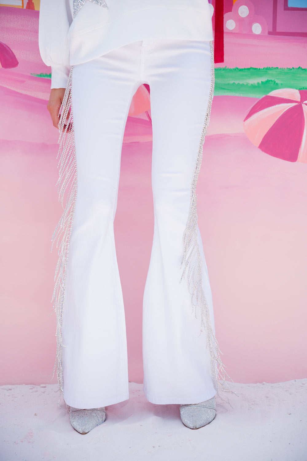 DIAMOND FRINGE FLARES  Judith March   