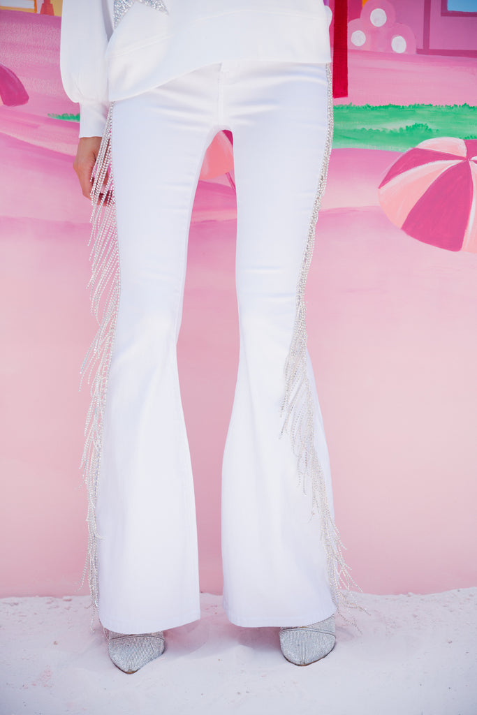 DIAMOND FRINGE FLARES  Judith March   