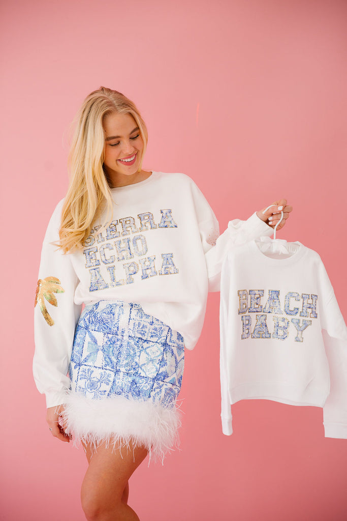 MINI KIDS BEACH BABY WHITE PULLOVER pullover Judith March