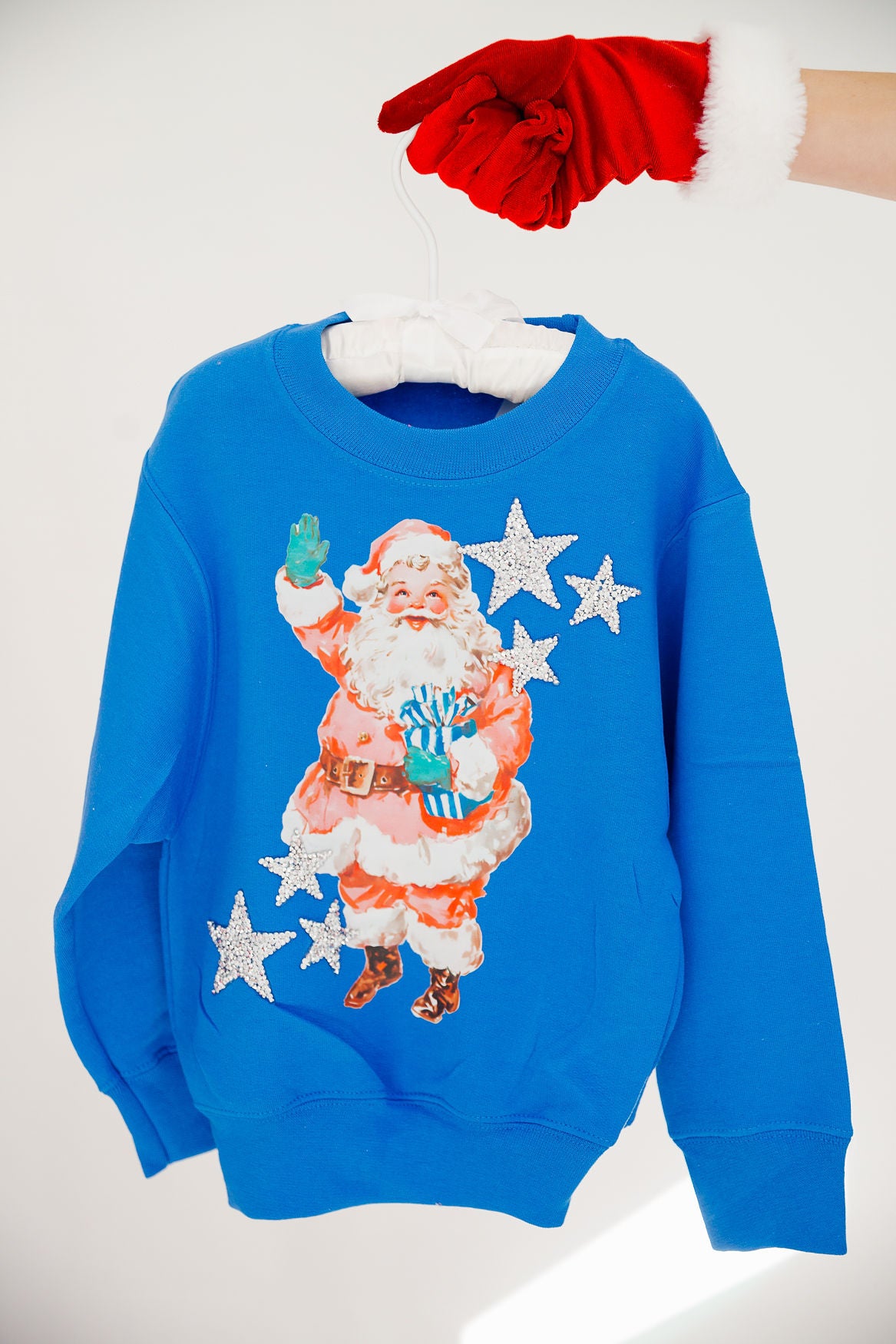 MINI KIDS SANTA'S STAR BLUE PULLOVER PULLOVER Judith March