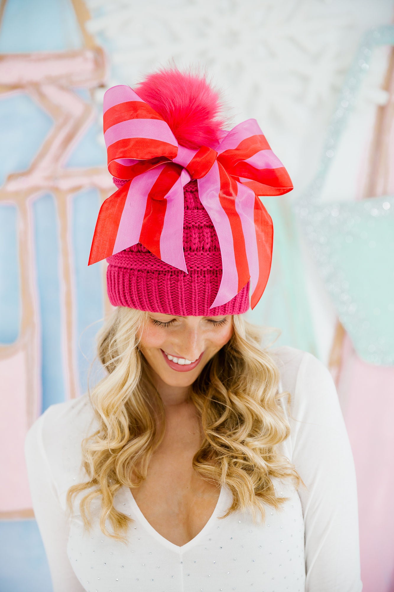 APRÈS BOW BEANIES BEANIE Judith March PINK
