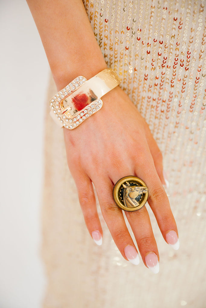 GOLD BUCKLE BRACELET BRACELET Judith March