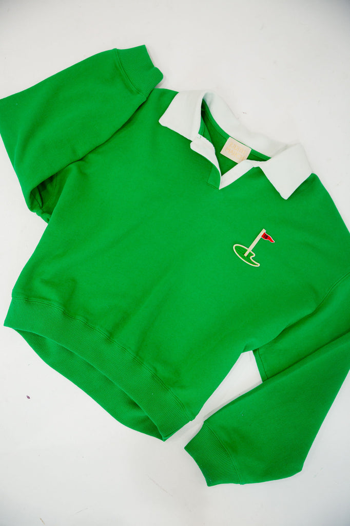 18TH HOLE GREEN CREW NECK PULLOVER Judith March