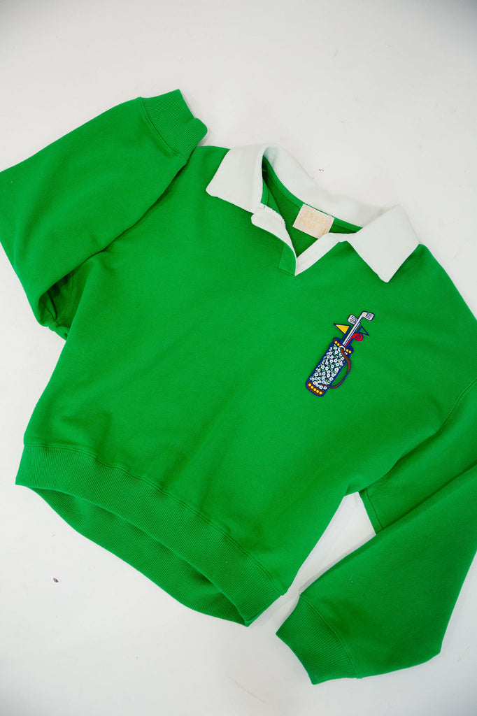 GOLF GIRL GREEN CREW NECK PULLOVER Judith March