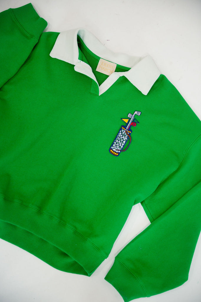 GOLF GIRL GREEN CREW NECK PULLOVER Judith March