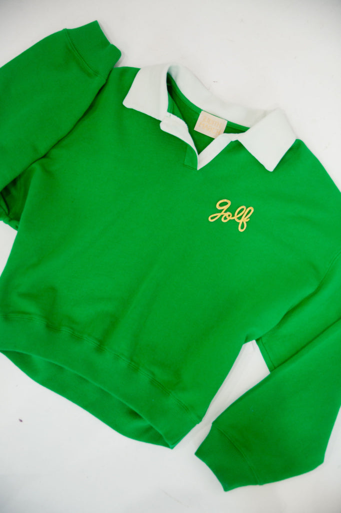 GOLF PRO GREEN CREW NECK PULLOVER Judith March