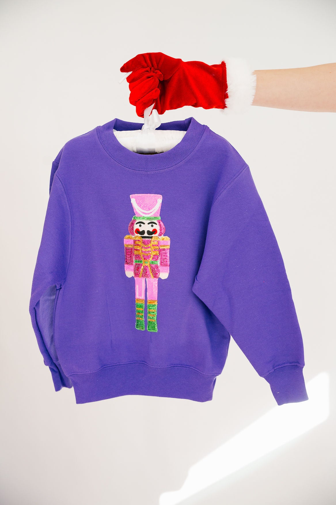 MINI KIDS SEQUIN NUTCRACKER PURPLE PULLOVER PULLOVER Judith March