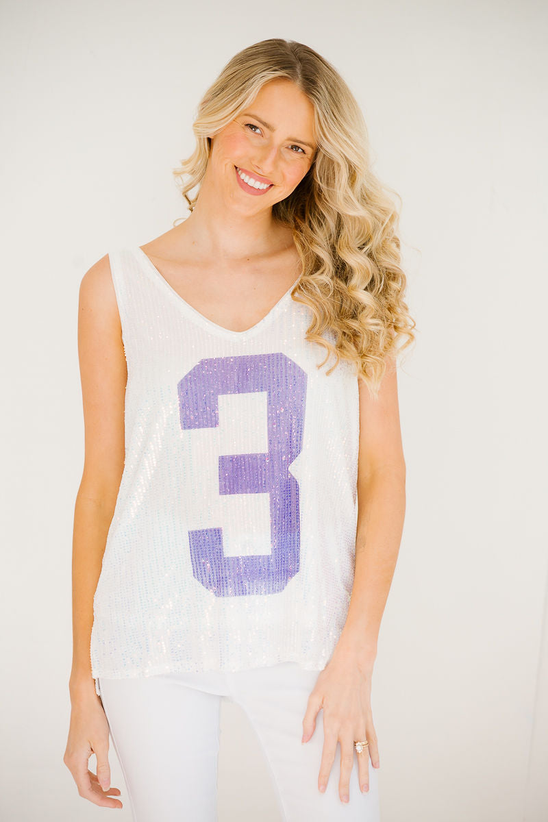 *PURPLE #3 SILVER TANK - SMALL TOP Judith March