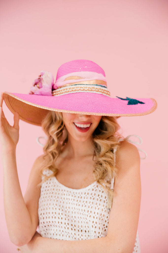 FLOWER CHILD SUN HAT (ONE OF A KIND) hat Judith March