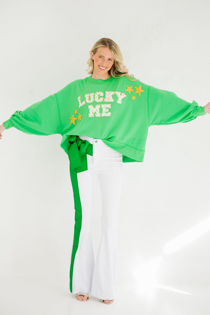 LUCKY ME GREEN STAR PULLOVER PULLOVER Judith March