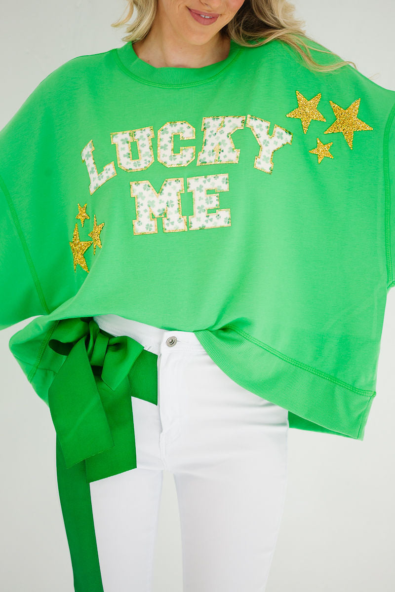 LUCKY ME GREEN STAR PULLOVER PULLOVER Judith March