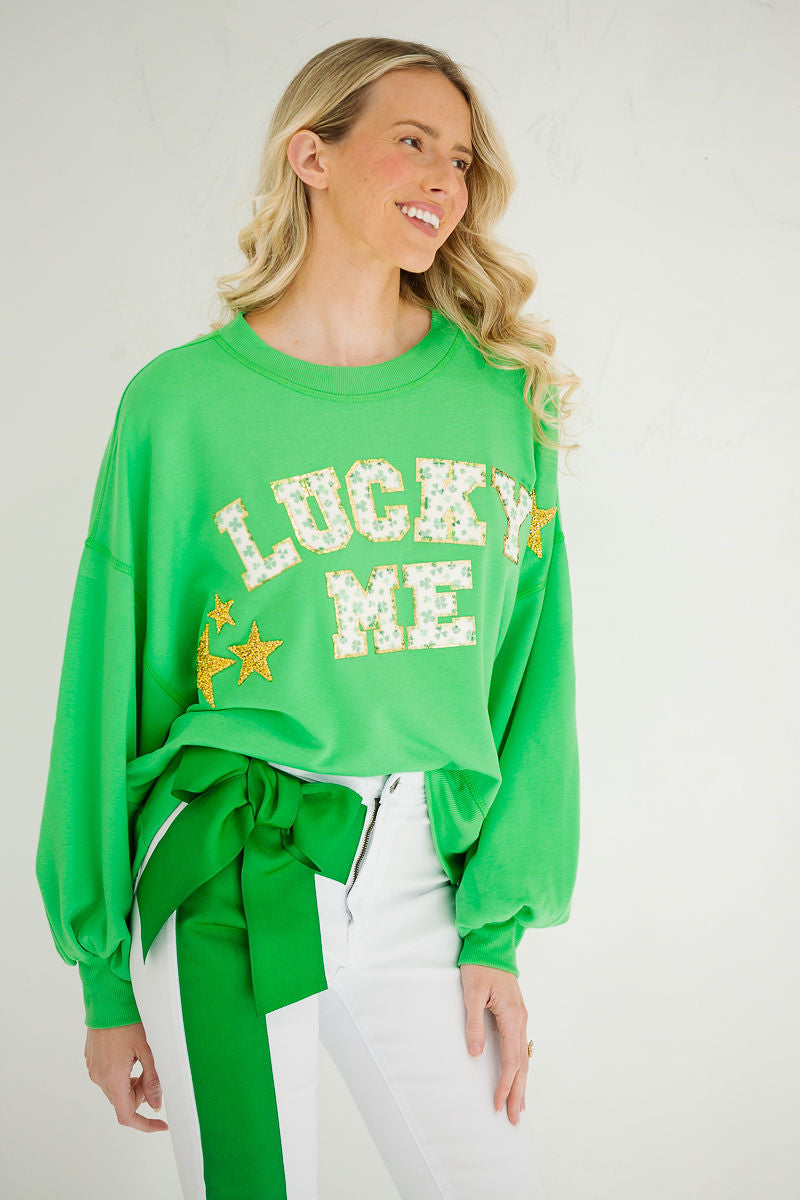 LUCKY ME GREEN STAR PULLOVER PULLOVER Judith March