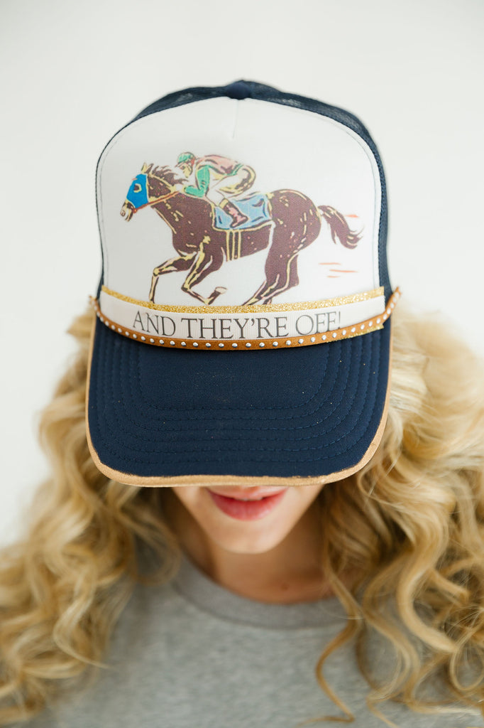 AND THEY'RE OFF TRUCKER HAT (PRE-ORDER) TRUCKER HAT Judith March